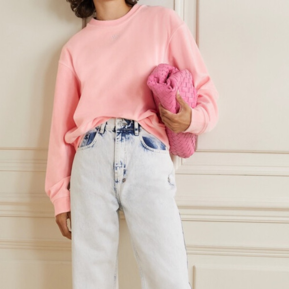 alexanderwang.t Crystal-embellished Cotton-blend Velour Sweatshirt